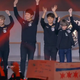 ROX Tigers on stage in Chicago, IL last night after beating EDward Gaming.